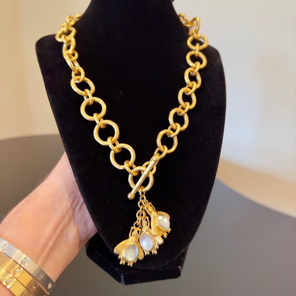 NWT Authentic luxury spring summer Julie Vos Bee Charm Statement Necklace - Picture 7 of 17